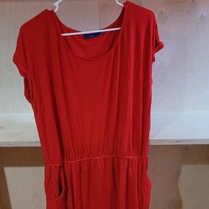 Red tshirt dress with pockets sz xl